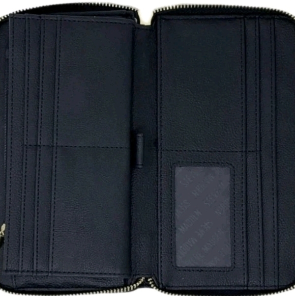 NWT Steve Madden Pink Wallet Zip Around Clutch Large Card Slots Gold Detail - Picture 7 of 8